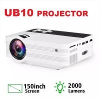 ราคา NEWEST 2023-UB10 Mini Projector UB10 Portable 3D LED Projector 2000Lumens TV Home Theater LCD Video USB Support 1080P H (24321842917)