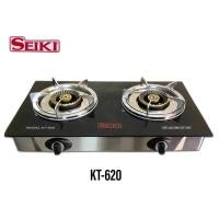 ราคา เตาแก๊สตั้งโต๊ะ (เตากล่อง) หัวคู่ Seiki หัวเตา 110 มม. หน้ากระจก KT-620 (20932841447)