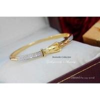 ราคา กำไลเข็มขัดฝังเพชร CZ ชุบทอง 5 ไมครอน (2621406541)