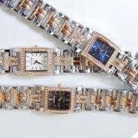 ราคา Us Submarine นาฬิกาผู้หญิง สายโซ่2กษัตริย์เงินโรสโกลด์ หน้าปัดล้อมเพชร เลข 12 6 แทนด้วยเพชรคู่ (23176803177)