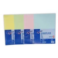 ราคา คิวบิซ กระดาษการ์ดสี A4 180 แกรม แพ็ค 100 แผ่น 4 สี Q-Biz Color Card Paper A4 180gsm. 100 Sheets / Pack 4 Colors. (5048711677)