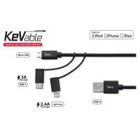 ราคา สายชาร์จ 3 in 1 Torrii KeVable MFi Lightning, USB-C, Micro to USB Cable to USB Cable (2146959546)