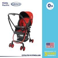 ราคา Graco Citilite R Stroller - Red Poppy รถเข็นเด็ก ปรับเข็นได้ 2 ด้าน มาพร้อมที่กันลม กันฝุ่น น้ำหนักเบา (12193581407)