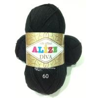 ราคา ไหมถัก - Alize Diva Plain 60 Black (8229921009)