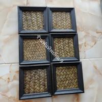 ราคา ถาดรองแก้วไม้หวาย แพค 6 ชิ้นต่อชุด (2358819043)