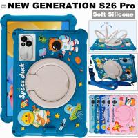 ราคา for NEW GENERATION S26 Pro Tablet 10.1" 360 Degree Rotating Cute Cartoon Shockproof Soft Silicone Protective Sleeve Stand Cover (27254253620)