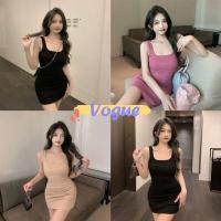 ราคา Vogueพร้อมส่ง ชุดเดรสไหมพรม ดีเทลเย็บยนๆผ่าร่องใส่สบาย (72CX02) (25221470421)