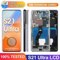 ราคา S21 Ultra หน้าจอลายนิ้วมือ,สําหรับ Samsung Galaxy S21 Ultra 5G G998B G998B/DS จอแสดงผล Lcd หน้าจอสัมผัสดิจิตอลพร้อมกรอบ (26954299249)