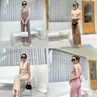 ราคา ชุดเซทไหมพรม เซทไหมพรม 2 ชิ้น เสื้อแขนกุด+กางเกง ผ้าเนื้อนุ่มอย่างดี งานเรียบหรูดูแพงมากกก (13034179712)