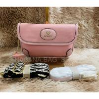 ราคา กระเป๋าคาดอกหนังแท้ แบรนด์ Pony Pony (โพนี่ โพนี่) สีชมพู (28910225517)