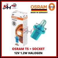 ราคา Osram GERMANY T5 ซ็อกเก็ตฮาโลเจนหลอดไฟ 2721 MFX 1.2W BLUE DASH METER หลอดไฟแผง LAMPU MENTOL KERETA (25947491508)