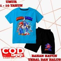ราคา KATUN ชุดเด็กพร้อม mario & sonic การ์ตูน motif วัสดุผ้าฝ้ายพรีเมี่ยม พิมพ์สกรีน DTF cln สีดํา (42274721607)