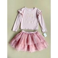 ราคา เด็กทารกเด็กผู้หญิง Disney Minnie ชุดเดรสแขนยาวสีชมพู Tutu Cotton (42155106523)