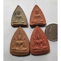 ราคา พระเนื้อดินพิธีจักรพรรดิ์ปี2515พิมพ์กลีบบัวและพิมพ์พระนางพญายกชุด4องค์ (26462922984)