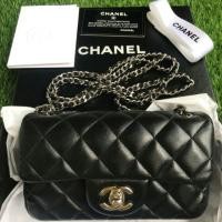 ราคา Authentic Used Once Chanel Mini 7 Sac Lamb Skin (6412415063)
