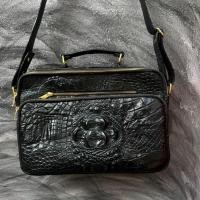 ราคา กระเป๋าสะพายข้าง ใบใหญ่แนวนอนหนังจระเข้แท้ กระเป๋าสะพายหนังจระเข้แท้ งานฝีมือ พร้อมส่ง (26427024582)