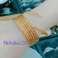 ราคา แหวนเคลือบหลอดไม้ไผ่ 3 มม. พร้อมล็อคลิ้น สัญลักษณ์ชุบทองคุณภาพสูงทนทาน นิโคลัส159 (43970006087)