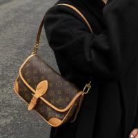 ราคา ดูโอเออร์ หรูหรา®< ระดับแท้พิเศษ > รูปแบบใหม่ Original Order NANO DIANE Classic Presbyopic Canvas Coating Underarm Baguette Bag Portable Cross-body Shoulder Bag (40726217485)