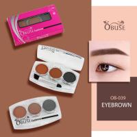 ราคา Obuse OB-039 Eyebrow คิ้วฝุ่น ตลับเล็กน่าพกพา เกลี่ยง่าย รวม3เฉดสีไว้ในตลับเดียว (25034760296)