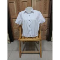 ราคา เสื้อนักศึกษาหญิง มือสอง ชุดนักศึกษาหญิง Size ไซต์: 2XL ไม่ได้แถมกระดุมเหล็ก(มือสอง) (4237919177)