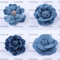 ราคา COMOING Denim ดอกไม้, Scrapbooking ลูกไม้ Trim ดอกไม้ประดิษฐ์, DENIM ผ้า Headwear เสื้อผ้าเสื้อผ้าดอกไม้ (54100979342)