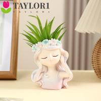 ราคา เทย์เลอร์1หัวนางฟ้ากระถางต้นไม้,แฮนด์เมดน่ารักสาวใบหน้ากระถางดอกไม้,ทนทานการ์ตูนกันน้ํางานฝีมือเรซินรูปชาวไร่สวนคอร์ทย (41802138286)