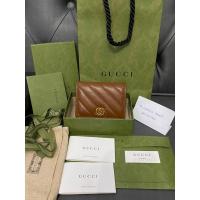ราคา sold Gucci wallet หนังสีน้ำตาล อุปกรณ์ครบ+ใบเสร็จไทย (22255056681)