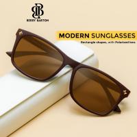 ราคา Berrybarton แว่นกันแดดโพลาไรซ์ Anti UV400 แว่นตาพลาสติก TR Square 80-008 (42271674303)