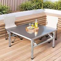 ราคา ตั้งแคมป์พับการบ้านการศึกษาการเขียนบาร์บีคิวกลางแจ้งโต๊ะรับประทานอาหารตารางตารางสี่เหลี่ยมพับแบบพกพาตารางสแตนเลสแผงลอยทนทาน ชคค (57701041661)