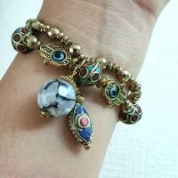 ราคา กำไลหินข้อมือหินลาปิส ลาซูลีดิบ12มิล ร้อยกับลูกปัดเนปาล (5937546754)