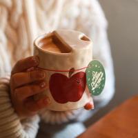 ราคา แอปเปิ้ลแก้วสร้างสรรค์มูลค่าสูงถ้วยเซรามิกสาวถ้วยน้ําถ้วยกาแฟของขวัญคริสต์มาส (51300642716)