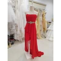 ราคา ชุดราตรีสีแดงหน้าสั้นหลังยาว เกาะอก แต่งเพชรเอว ดีไซน์เก๋สวยมาก (21801817790)