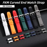 ราคา 2-in-1 โค้ง End FKM Fluoro ยางนาฬิกาสําหรับ Seiko 5 Diver Oyster Arc แบน End ซิลิโคน Watchband Sea Master Tuna Samurai 20 มม.22 มม.ผู้ชายผู้หญิงสร้อยข้อมือ (25697361668)
