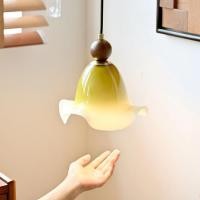 ราคา คลาสสิก สีเขียว กระจก LED ไฟระย้า ห้องนอน ห้องครัว ห้องรับประทานอาหาร โคมไฟห้อย (43770585105)