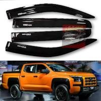 ราคา กันสาด คิ้วกันสาด รถยนต์ Mitsubishi Triton 2023 ตัวใหม่ล่าสุด สีดำ รถ ตอนเดียว รถ 4 ประตู (21682913102)