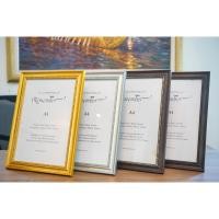 ราคา กรอบรูป ทองมีลาย รหัส104 ขนาด A4 ใบประกาศ 8x10 8x12 นิ้ว (7337688495)