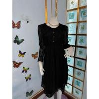 ราคา เดรสลูกไม้ซีทรูสีดำคอปกทหารเรือผ้าแก้ว (26855677362)