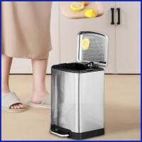 ราคา ถังขยะสแตนเลสตะกร้าขยะขั้นตอนบนถังขยะถังขยะถังขยะสแตนเลสที่มีฝาปิดขนาดใหญ่ jiwph (40719074880)