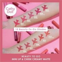 ราคา ลิปแมทท์ Mini lip &​Cheek creamy Matte Cathy doll (9484421944)