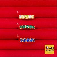 ราคา แหวนทองฝังพลอย แหวนพลอย อัญมณีสีมงคล เสริมบารมีและสิริมงคล เรียบหรู ใส่ได้ทุกโอกาส แหวนเพชร ทองชุบ รูปถ่ายจากสินค้าจริง (24858980489)