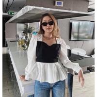 ราคา เสื้อทูโทนขาวดำป้ายvirysshop (8779726085)