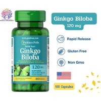 ราคา Puritan's Pride Ginkgo Biloba (สารสกัดจากใบแปะก๊วย) 120 mg ขนาด 100 แคปซูล (27954986746)