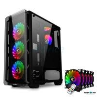 ราคา ATX Case (NP) Tsunami Hunter Eagle H9 RGB + Fan Pack 5 (1810083100)
