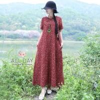 ราคา เสื้อผ้าแฟชั่นสไตล์เกาหลี ชุดเดรสยาว Dress ชุดเดรสสวยเพรียวสุดชิค Free Size สีแดงพร้อมส่งสวยเหมือนแบบ (1529861564)