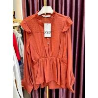 ราคา เสื้อ งานป้ายzara สีส้มอิฐ (22234157985)