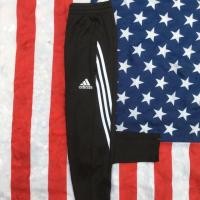 ราคา กางเกง Adidas ผ้าวอร์ม มือสอง สีดำ แถบขาว กางเกงวอร์มราคาถูก สำหรับผู้ชาย และผู้หญิง (Second-hand Adidas Trousers) (6751247905)
