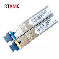 ราคา 1 คู่ Single Mode SC Connector Optical fiber Transceiver ใช้งานร่วมกับ Bidi 1.25g 1310/1550 20km Sfp โมดูล (26918694916)