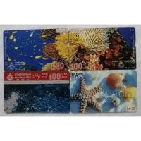 ราคา บัตรเติมเงิน การ์ดเติมเงิน " Set : ประการัง /ทะเล : 4 ใบ " บัตรโทรศัพท์ใช้แล้ว (ของสะสม) ของมือสอง (10421460885)