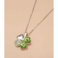 ราคา สร้อยคอเสน่ห์ใบโคลเวอร์ สร้อยคอและจี้ใบโคลเวอร์ 4 แฉก (24654094617)
