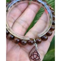 ราคา กำไลไหมเศรษฐี Copper Rutile Quartz 7.7 มิล พร้อมจี้เงินแท้ (24390875781)